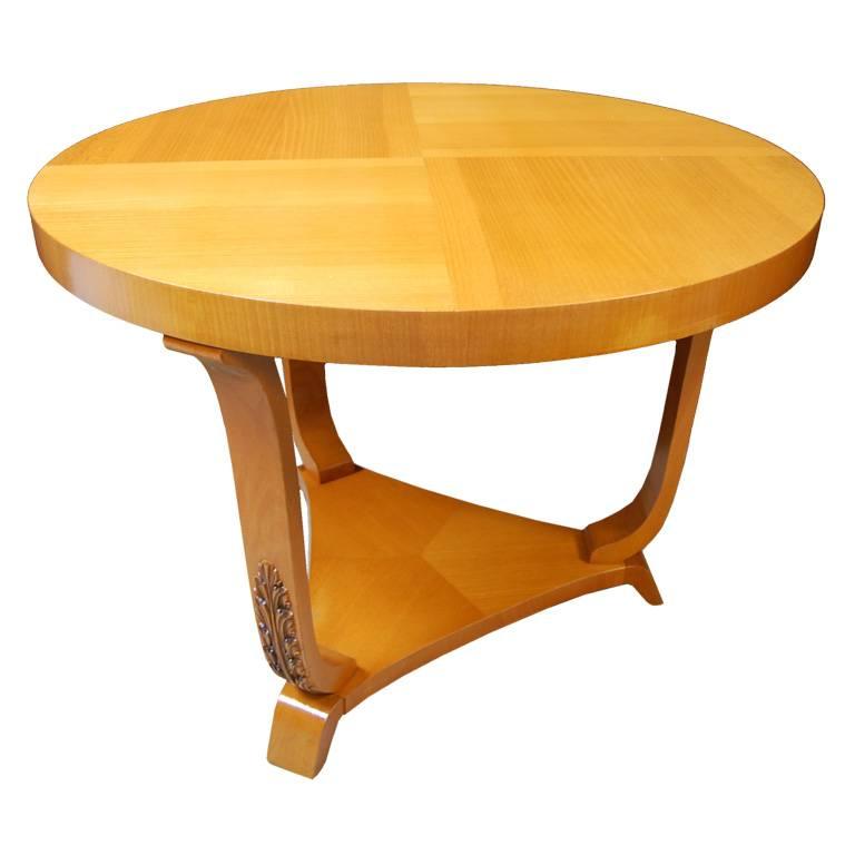 Swedish Art Deco Moderne Golden Elm End or Side Table