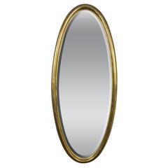 French 1940s Oval Giltwood Mirror 2