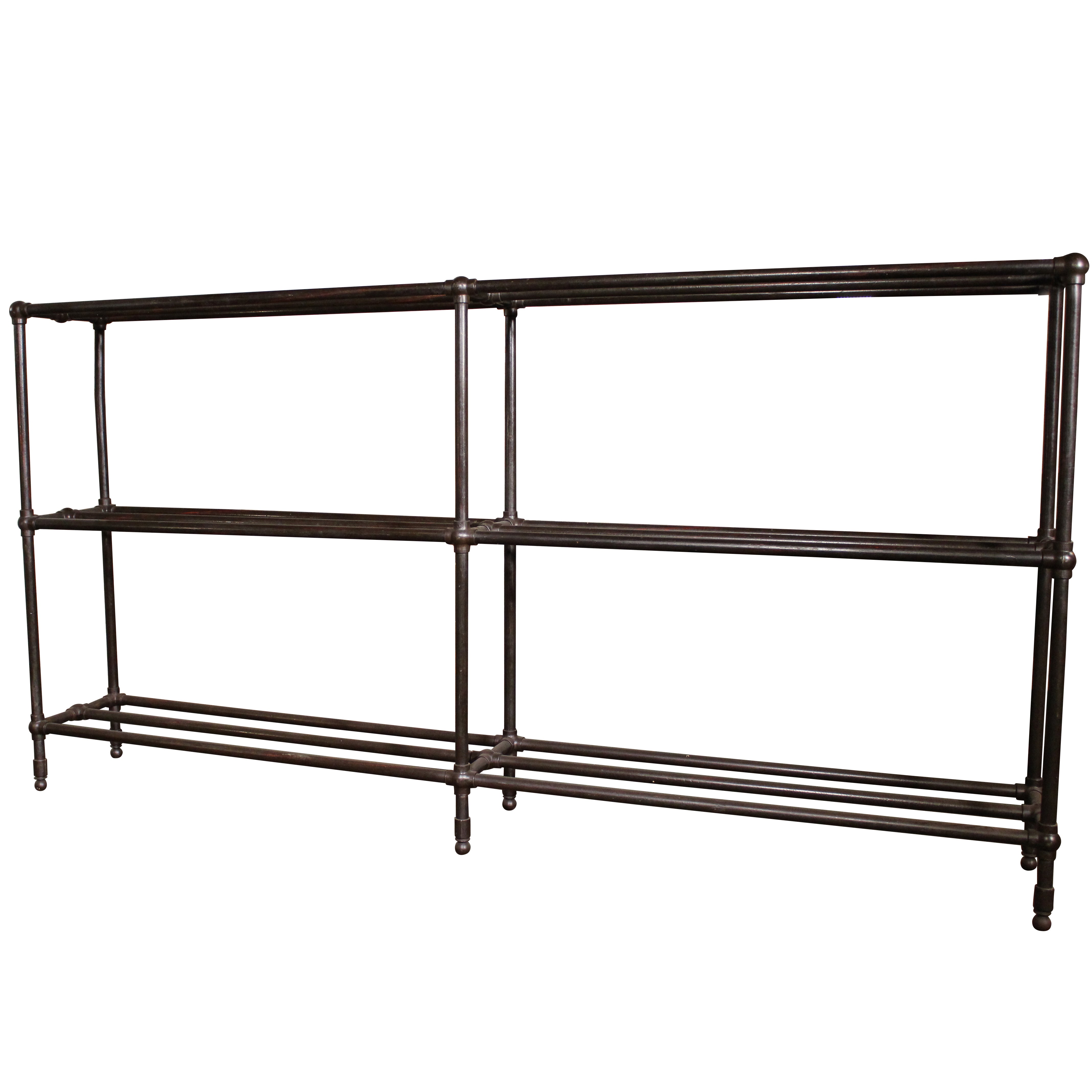 Cast Iron Storage Rack Vintage Industrial Shelving Display Unit