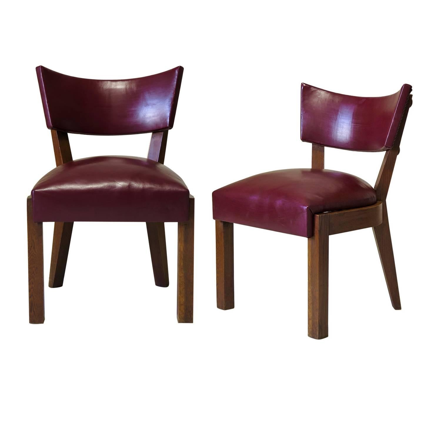 Eight Art Deco Dining Chairs by Charles Dudouyt, France, 1930s