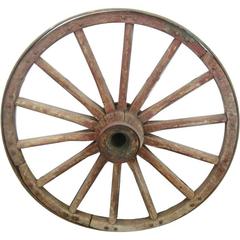 Antique Serie of  2 Wagon wheels.