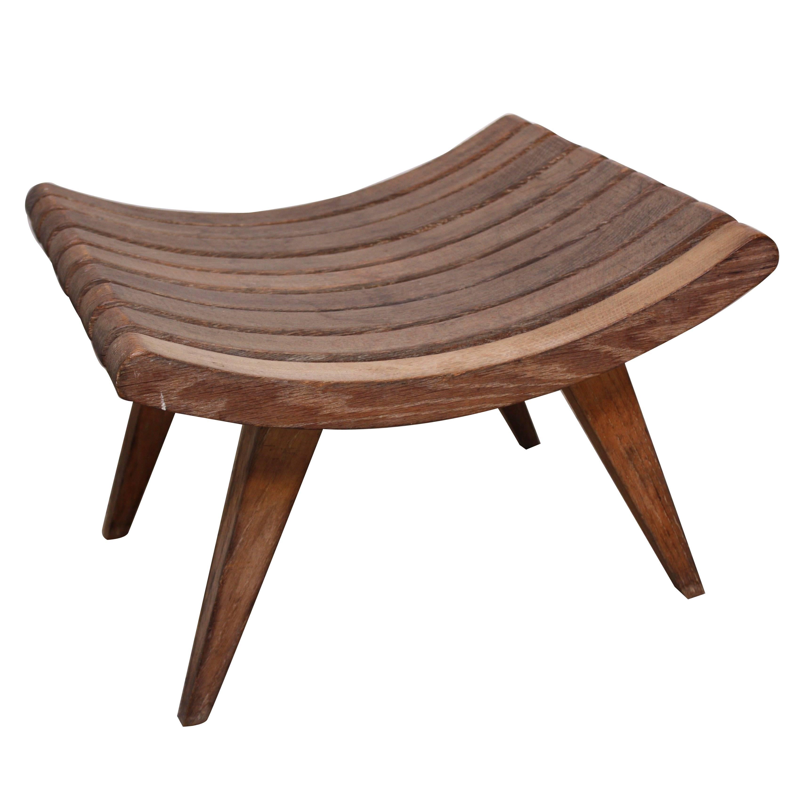 Oak Bench by Edward Durell Stone for Fulbright Furniture