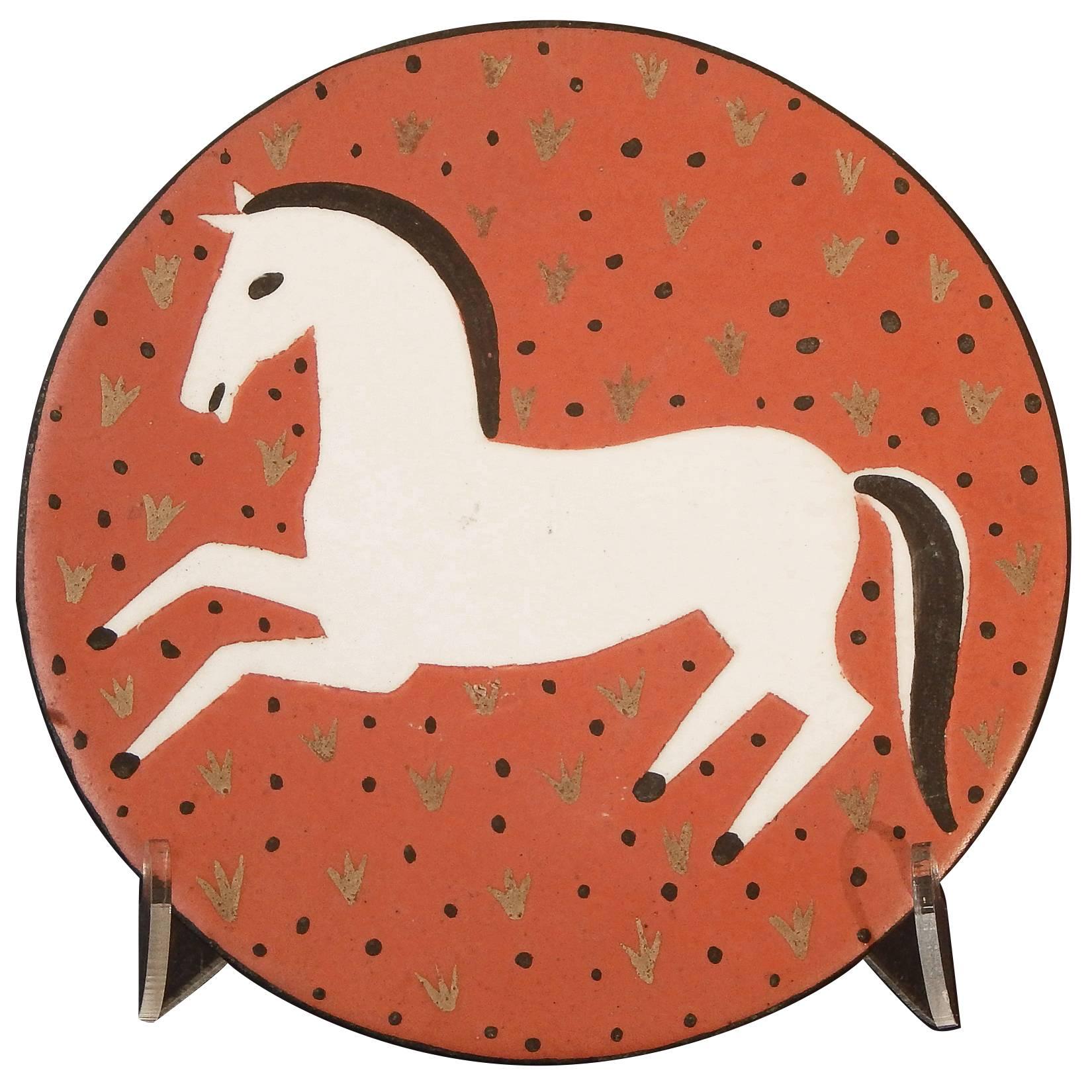 "Galloping Horse" Art Deco Plaque by Waylande Gregory, 1940s For Sale