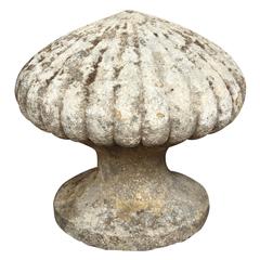 Pair of Monumental Limestone Finials