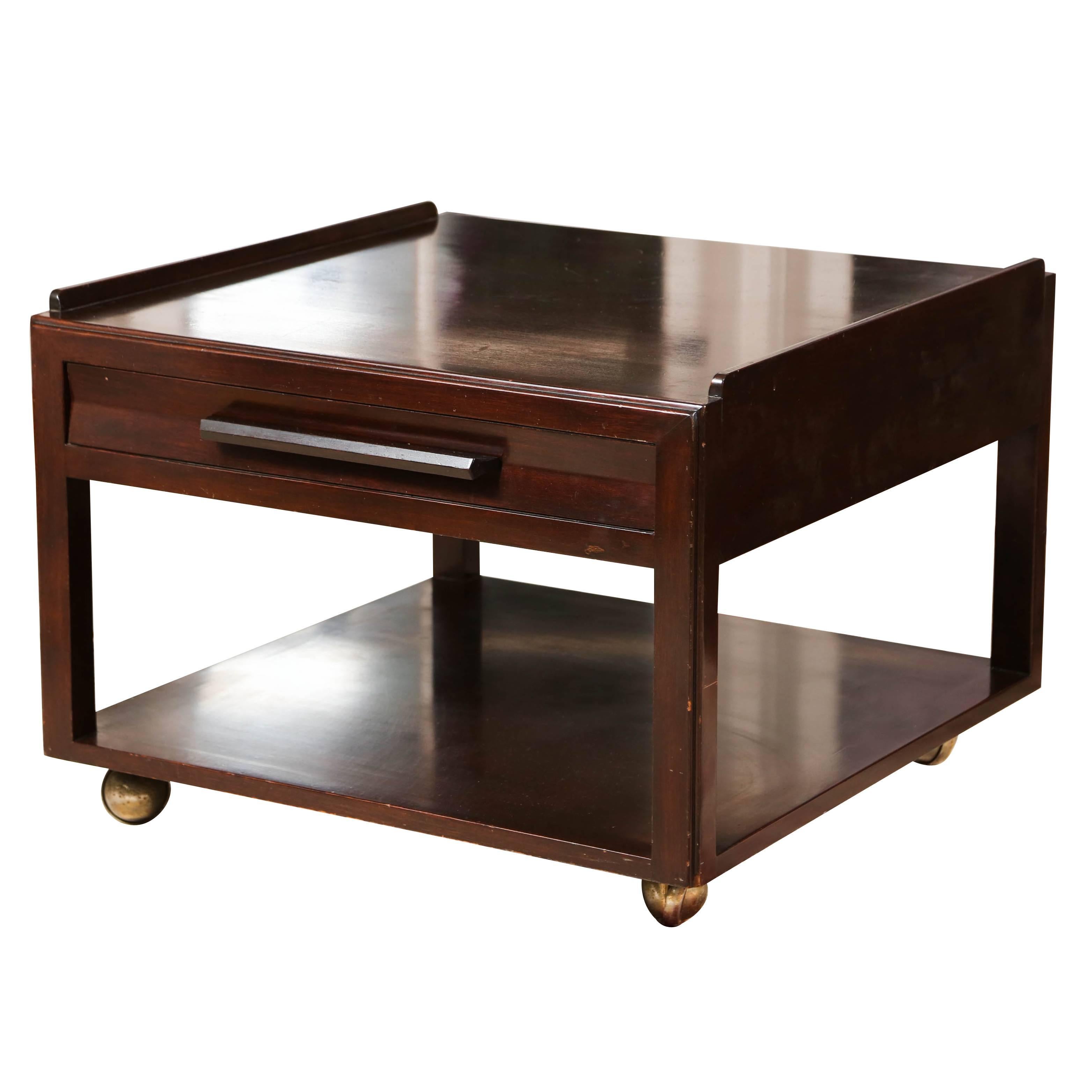 Edward Wormley for Dunbar Mahogany Side Table For Sale