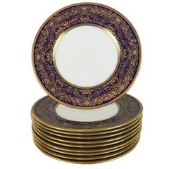 Set of Eight Royal Doulton Gilded Age Dinner Plates