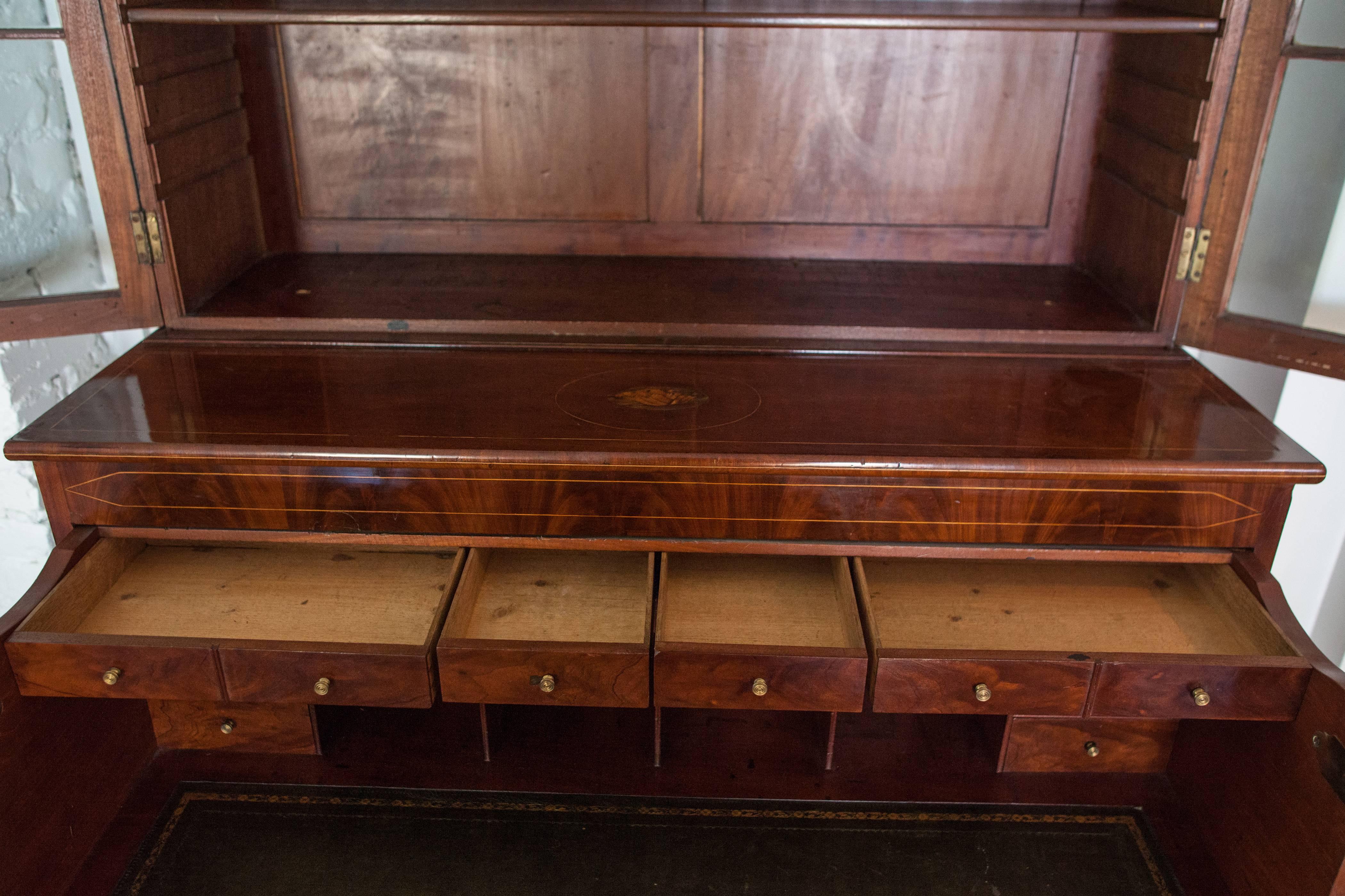 18th Century English Mahogany Secretaire Bookcase 7