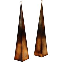 Pair of Tall 'Pyramide' Console or Floor Lamps by Design Frères 8