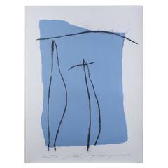 Adja Yunkers Abstract Lithograph in Colors "Pueblo"