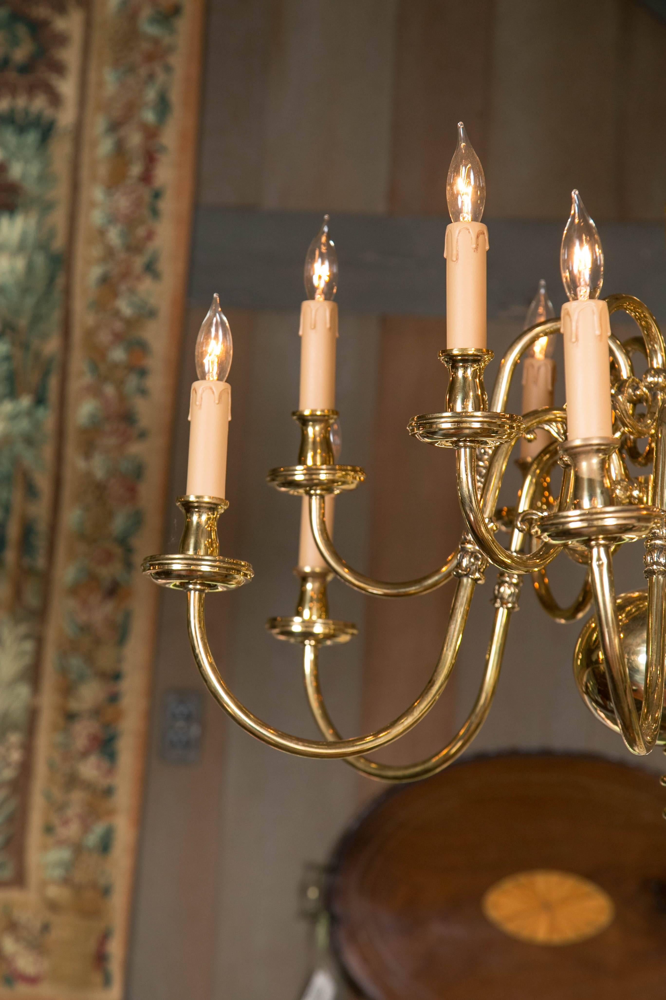 cast brass chandelier