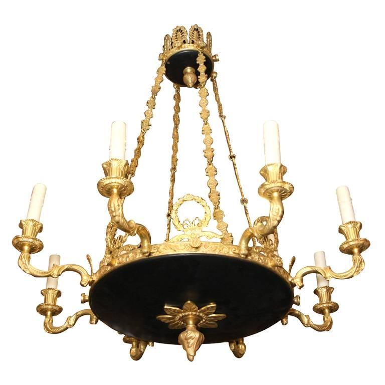 Empire-Style Chandelier For Sale