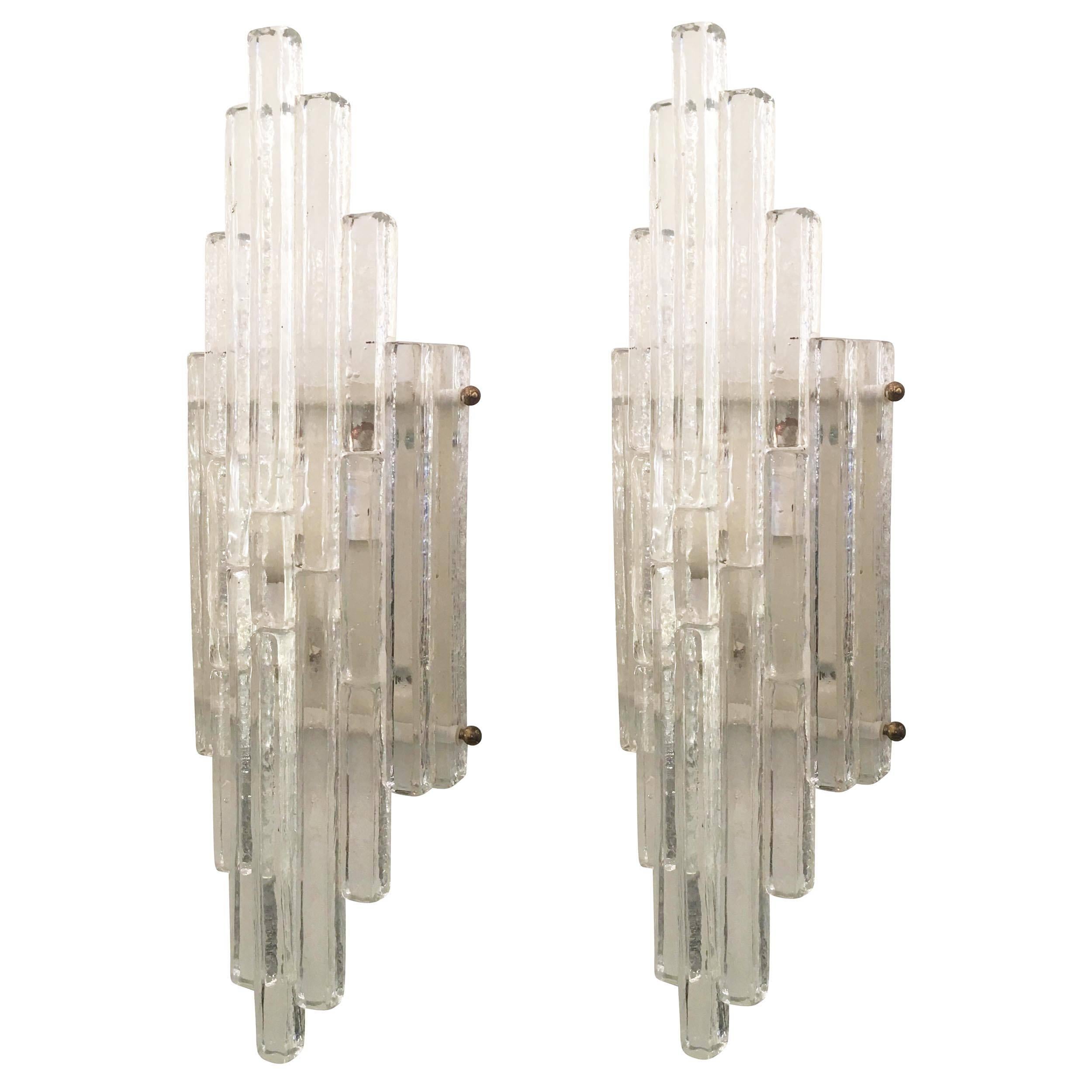 Pair of Large Poliarte Sconces, Italy, 1960s