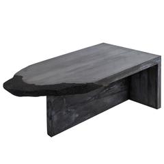 Black Cement and Silica Table by Fernando Mastrangelo