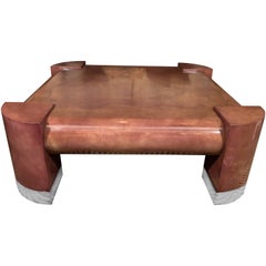 Lorin Marsh Goatskin Coffee Table in the Style of Karl Springer