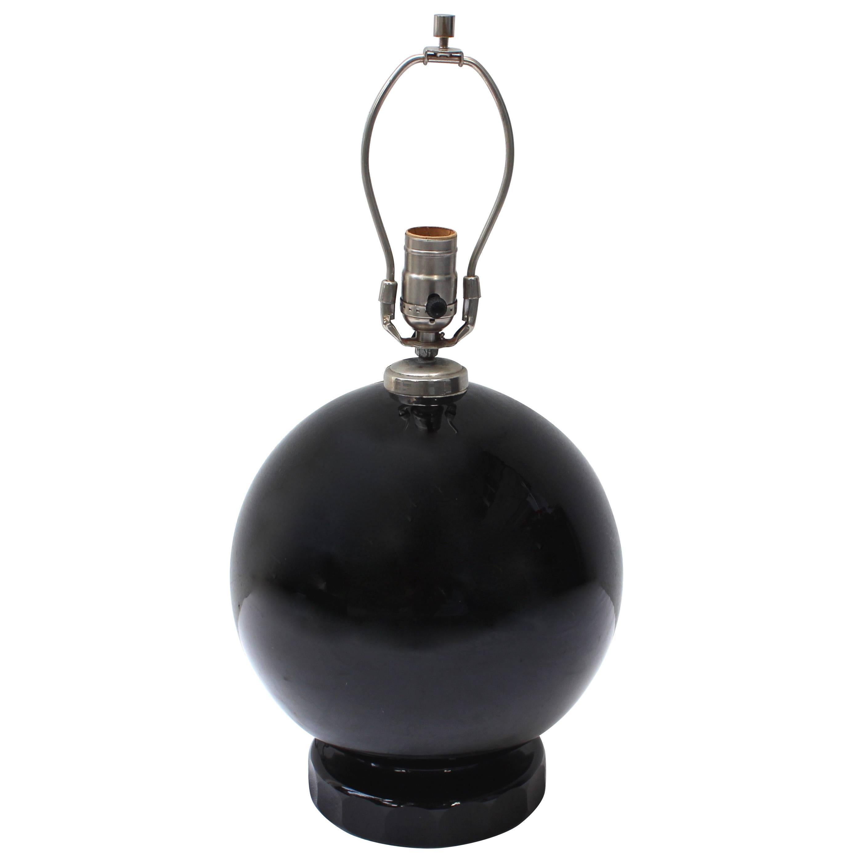 Black Glass Lamp