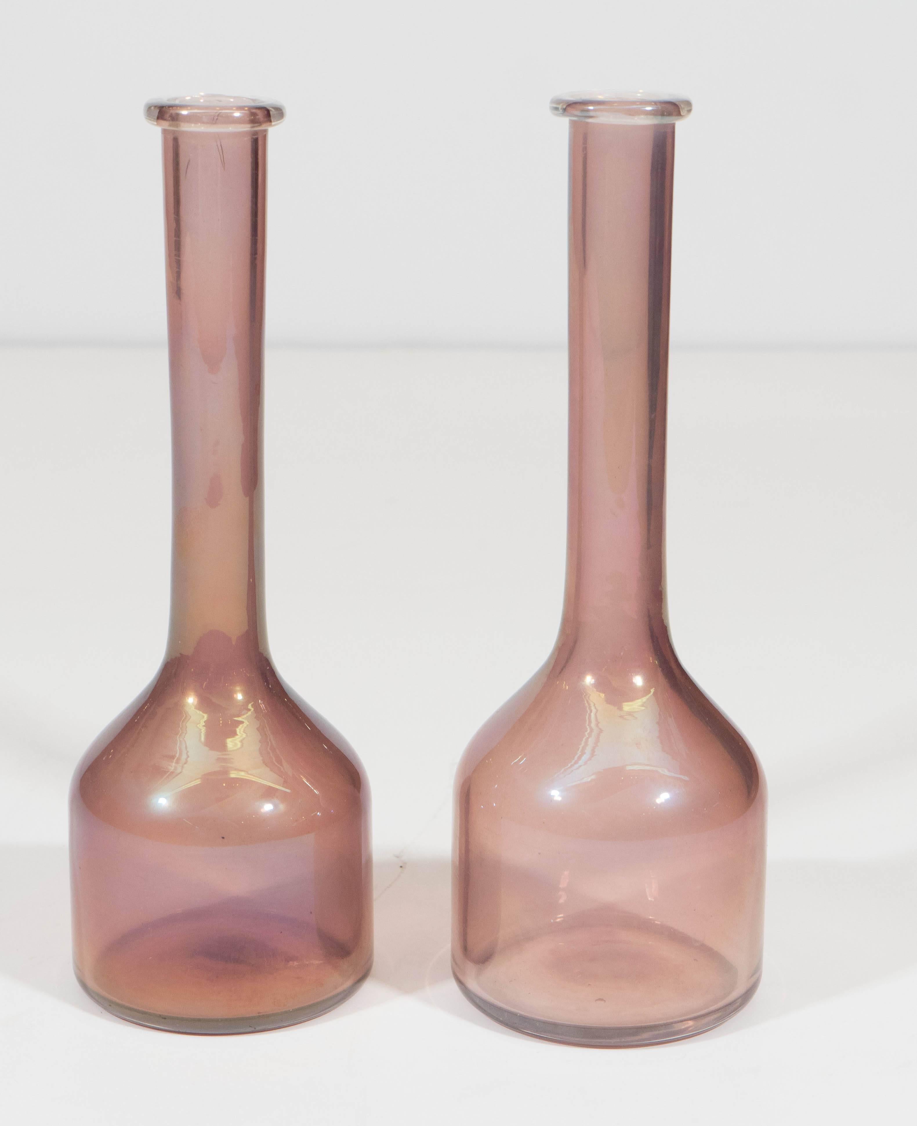 Small Italian Art Glass Handblown Vases In Good Condition In New York, NY