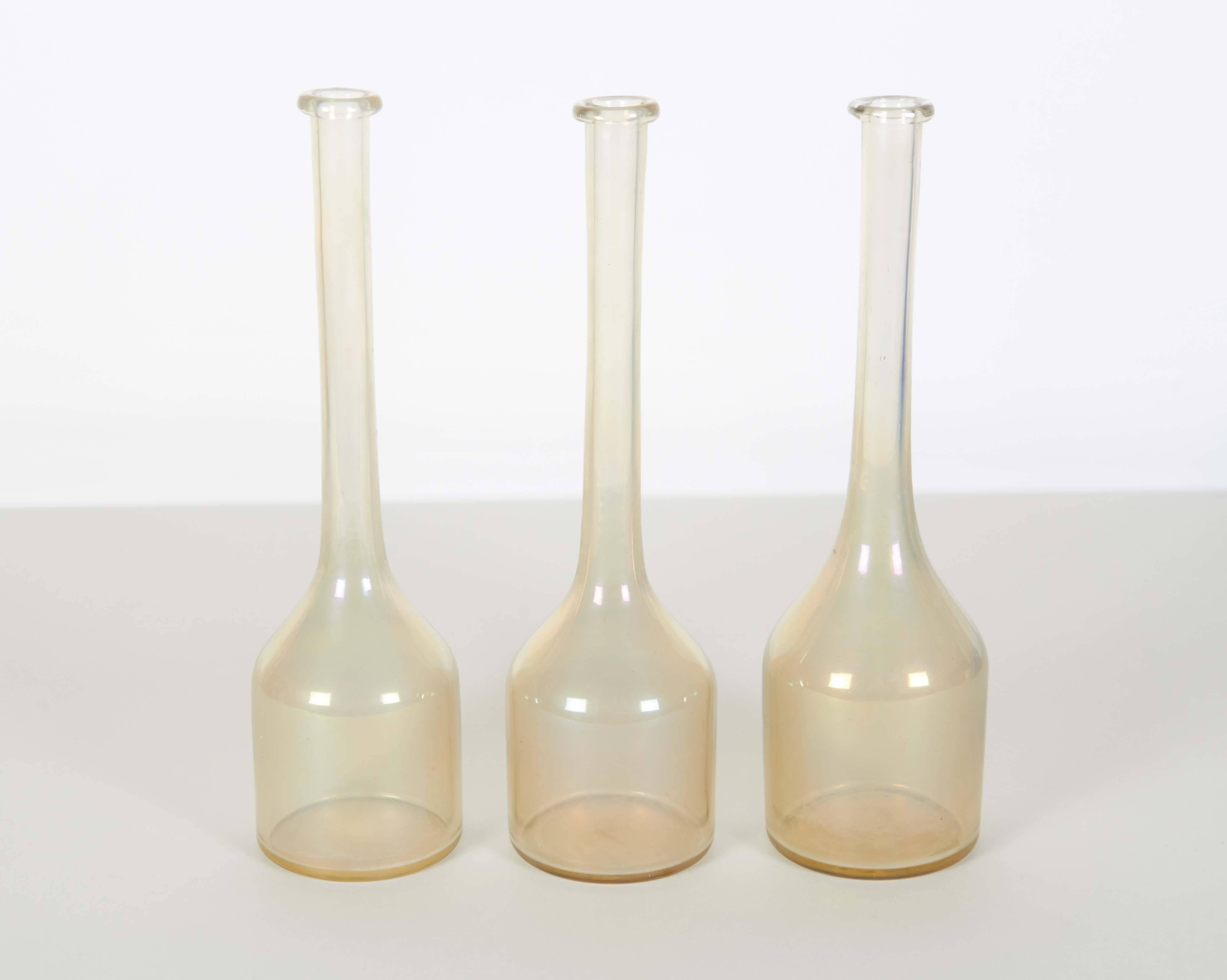 Blown Glass Set of Italian Handblown Art Glass Vases
