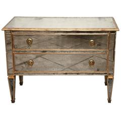 Mirrored and Gold Gilt Two Drawers Chest 7