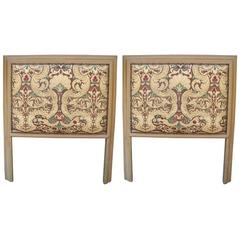 Pair of 1970's twin bed headboards. 12
