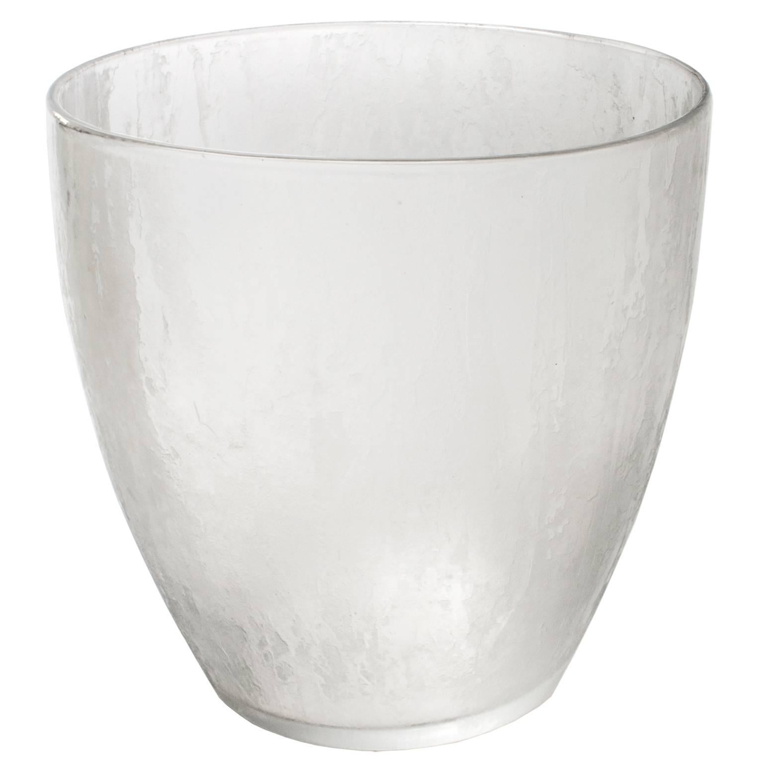 Scandinavian Modern "Iced" Series Vase by Vicke Lindstrand for Orrefors