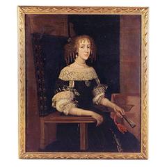 Portrait of a Lady with Pearls, Queen Henrietta Maria Wife of Charles I 7