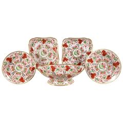 Antique Outstanding Group of Miles Mason Dishes in an Extraordinary Overall Pattern