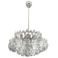 Palwa Silverplated Glass Chandelier Persian Babylonian Crown 