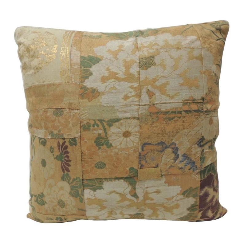 Silk Antique Textile Japanese Kesa Pillow at 1stdibs