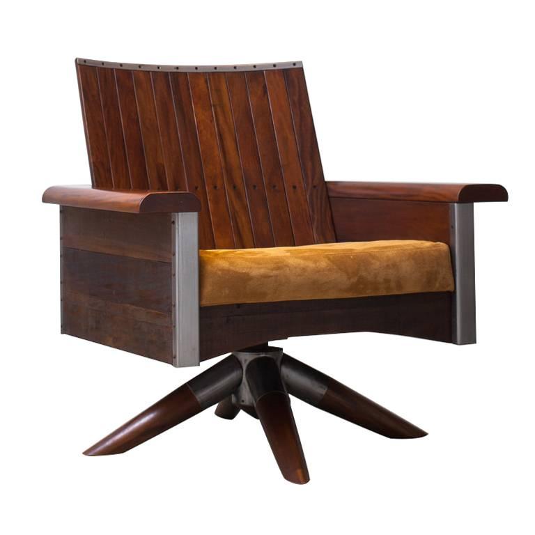 Carlos Motta "Sergio" Swivel Chair For Sale