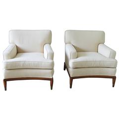 Pair of French Mid-Century Club Chairs