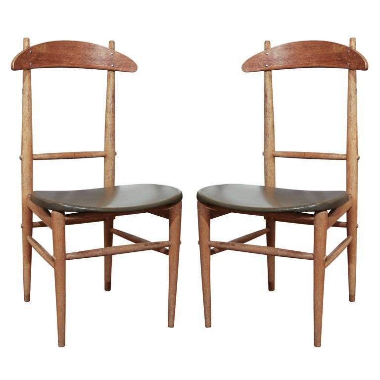 Set of Six Oak Chairs