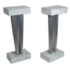 Pair of Stainless Steel and Gypsum Sculptures by Harry Bertoia, USA, 1960s 2