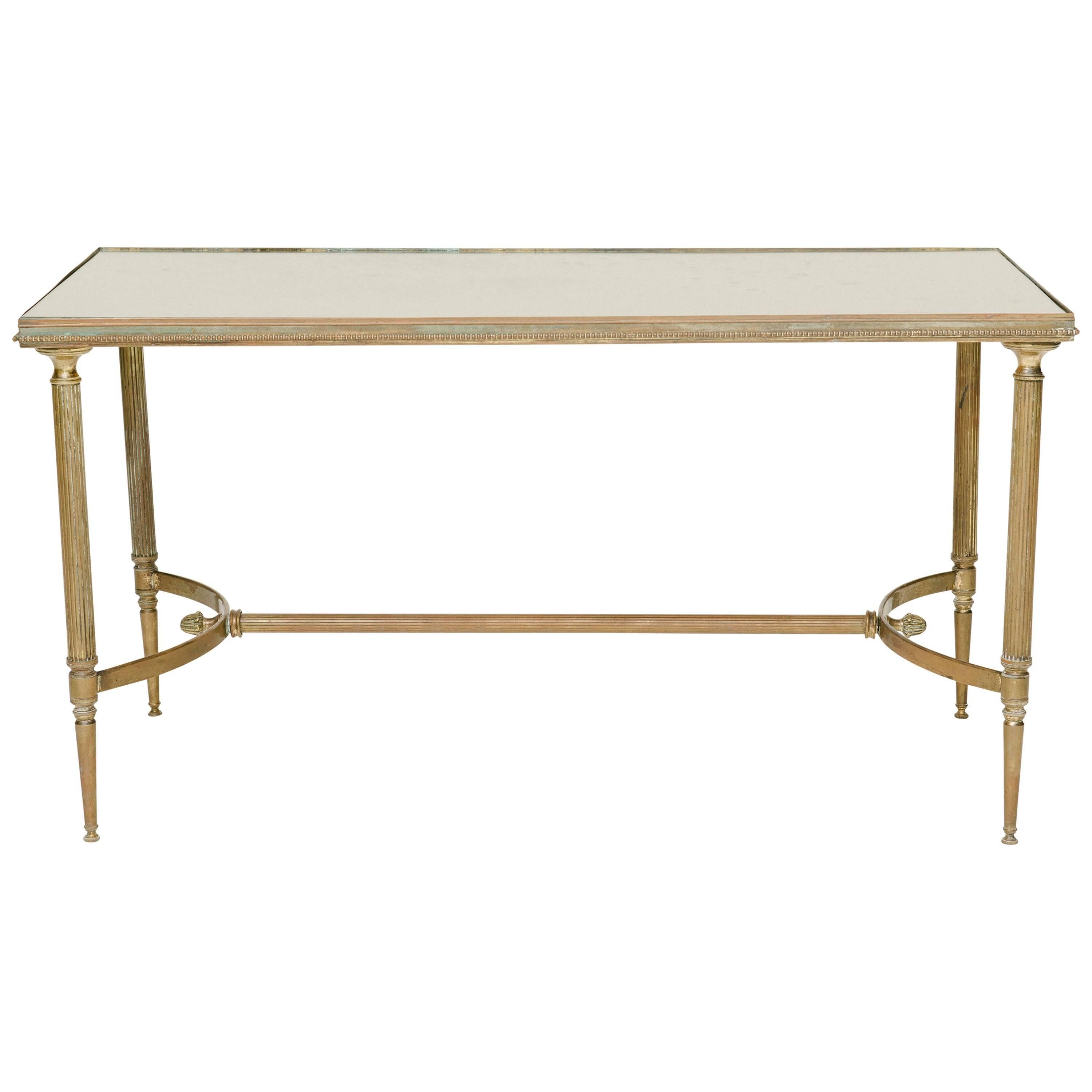 Vintage French Brass Cocktail Table