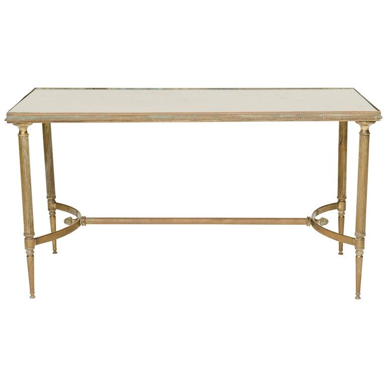 Vintage French Brass Cocktail Table at 1stDibs