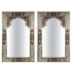 Moroccan Mirror with Silver Filigree