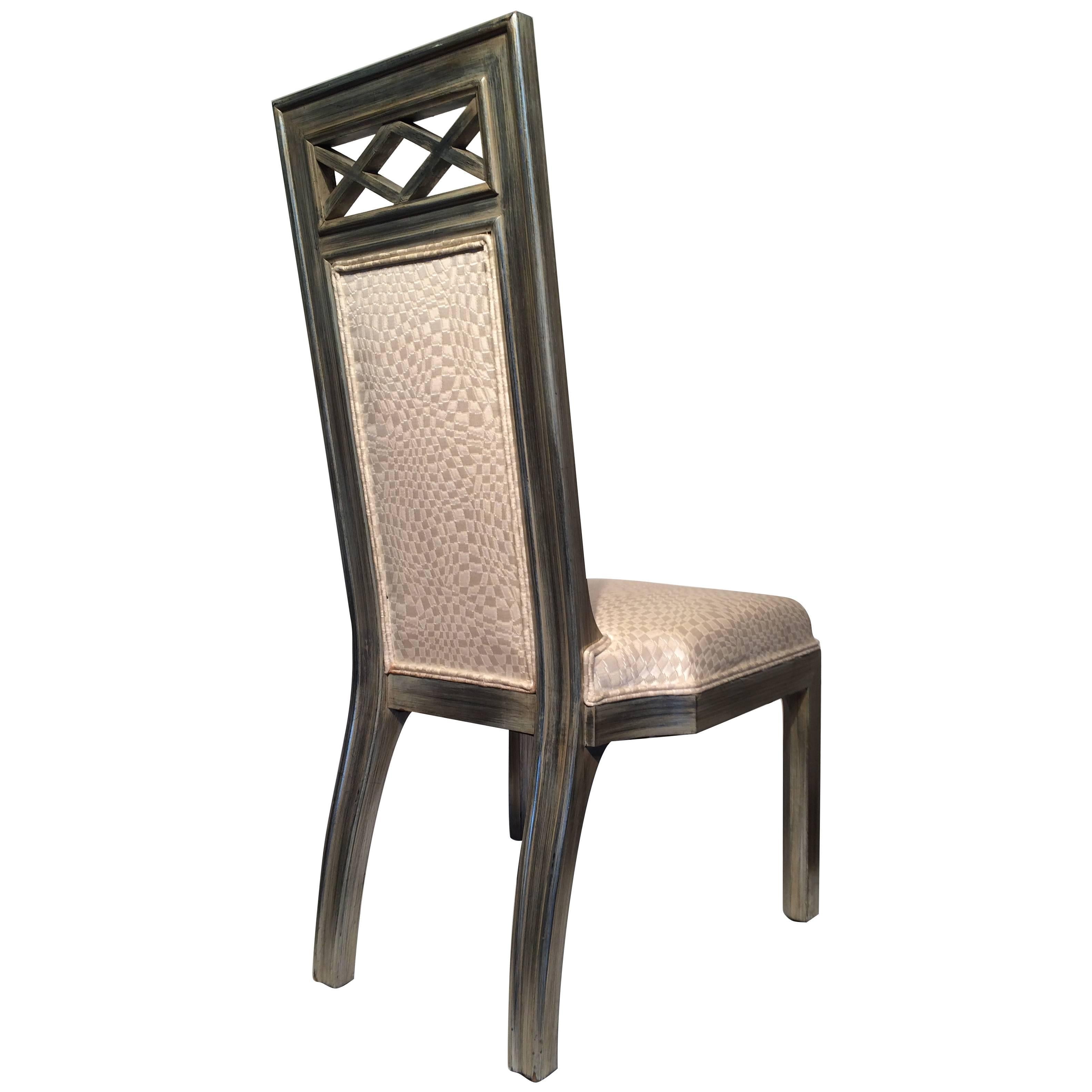 James Mont Silver Leaf Occasional Chair