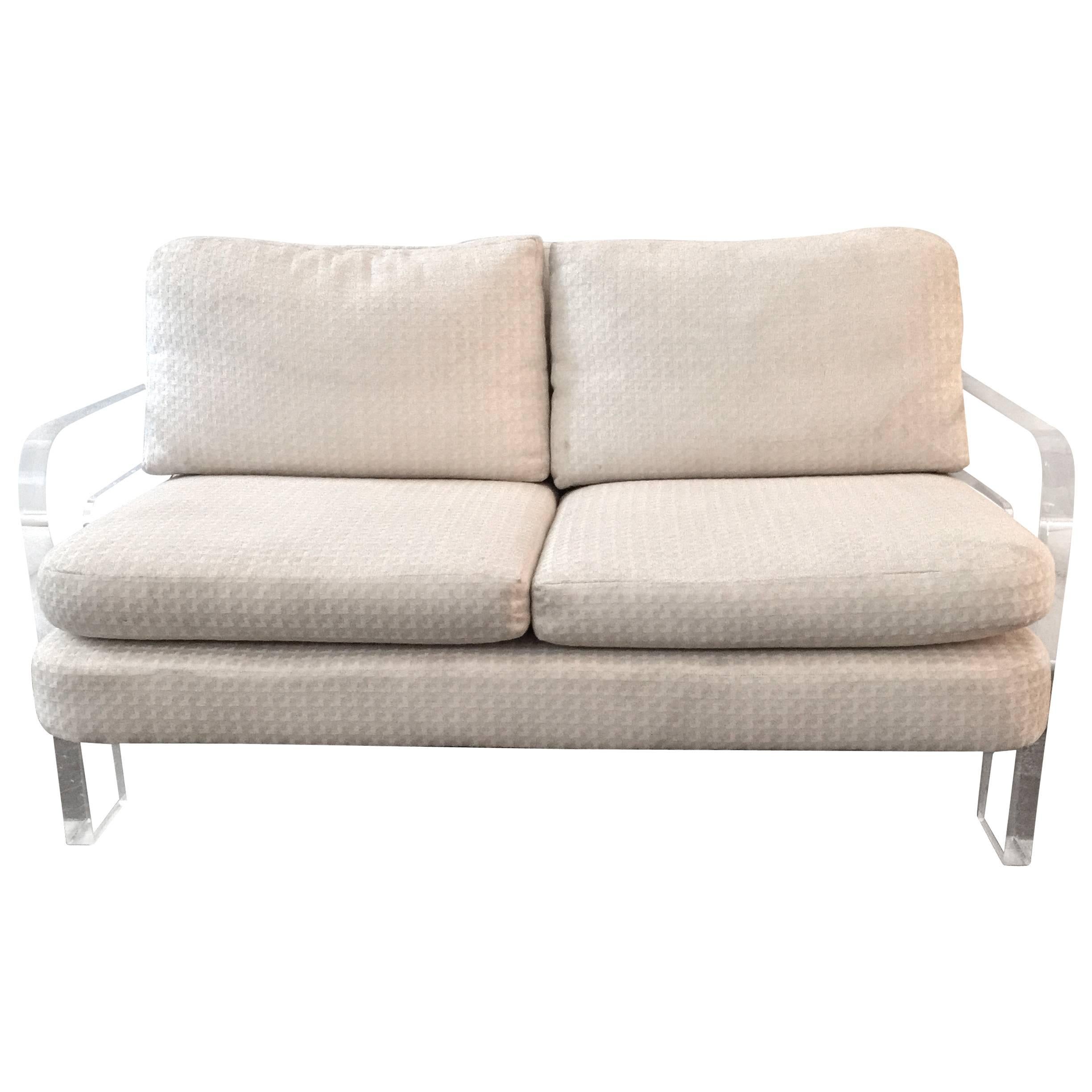 Mid-Century Lucite Love Seat For Sale