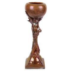 French Art Nouveau Period Ceramic Vessel by Massier/Vibert, circa 1899 1