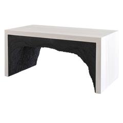 White Cement and Silica Bench by Fernando Mastrangelo