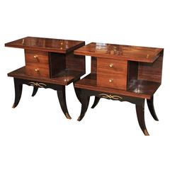 Art Deco Mahogany Nightstands/End Tables 10