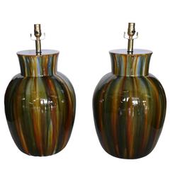 Large Drip Glaze Ceramic Lamps