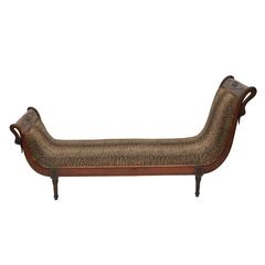 19th Century French Chaise Longue with Swans