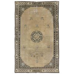 Antique Chinese Peking Rug with Modern Traditional Art Deco Style 8