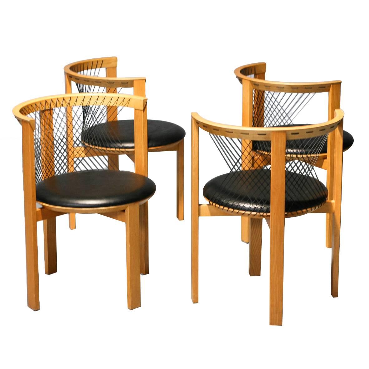 Set of Four Niels Jørgen Haugesen String Chairs