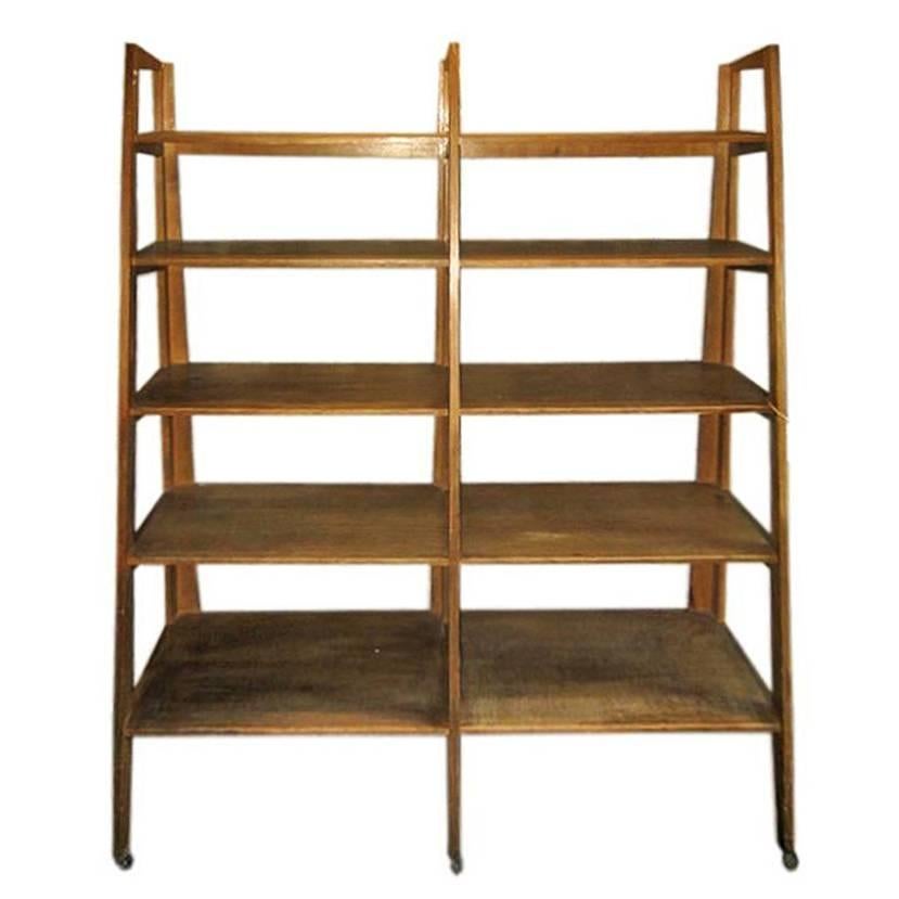 Estantería vintage de madera, Dinamarca, hacia 1950 en venta