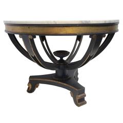 Designer Iron and Marble Center Table