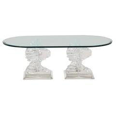 Pair of Lucite Spiral-Shaped Coffee Table Bases, 1970s 10