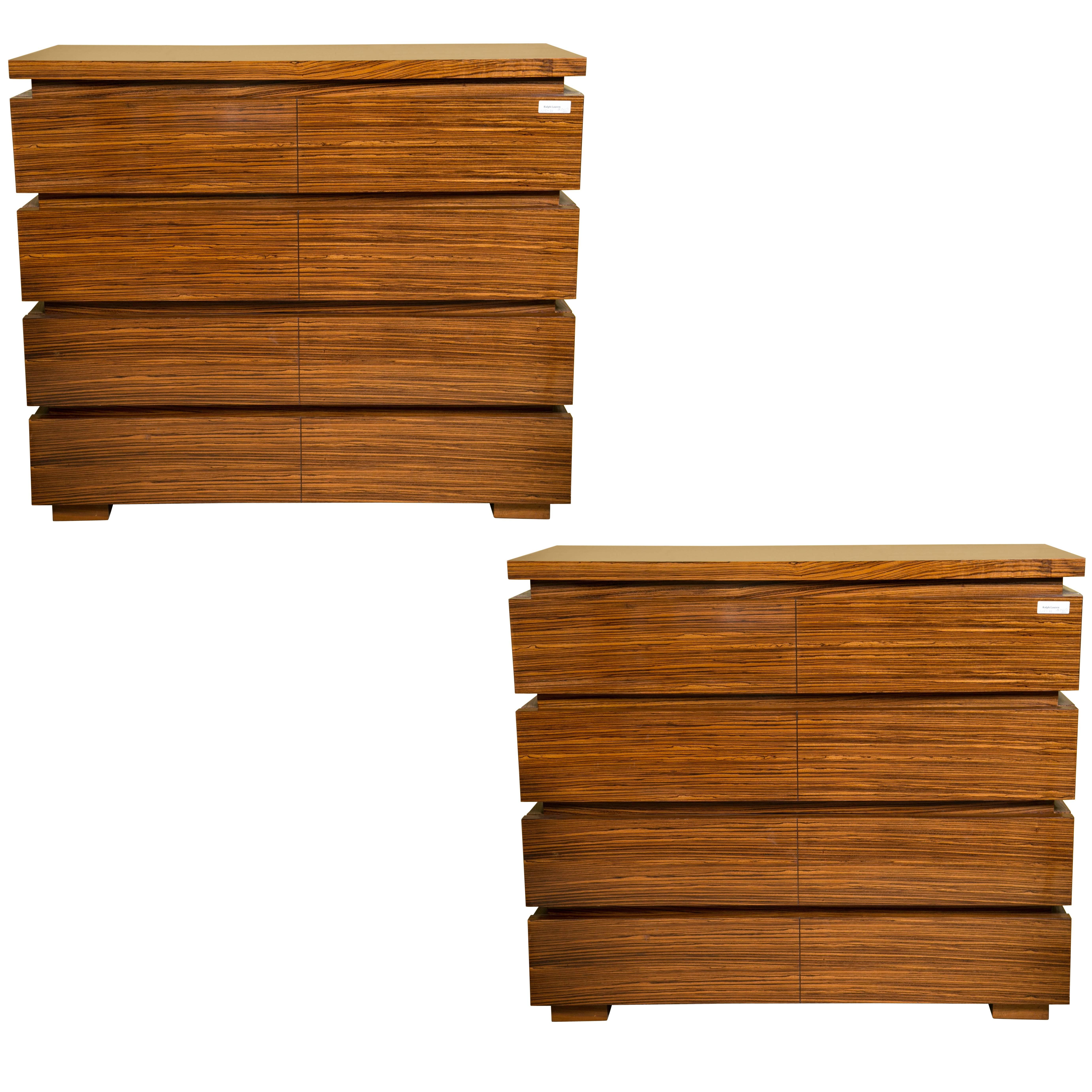 Pair of Allison Paladino for E J Victor Linear Chests