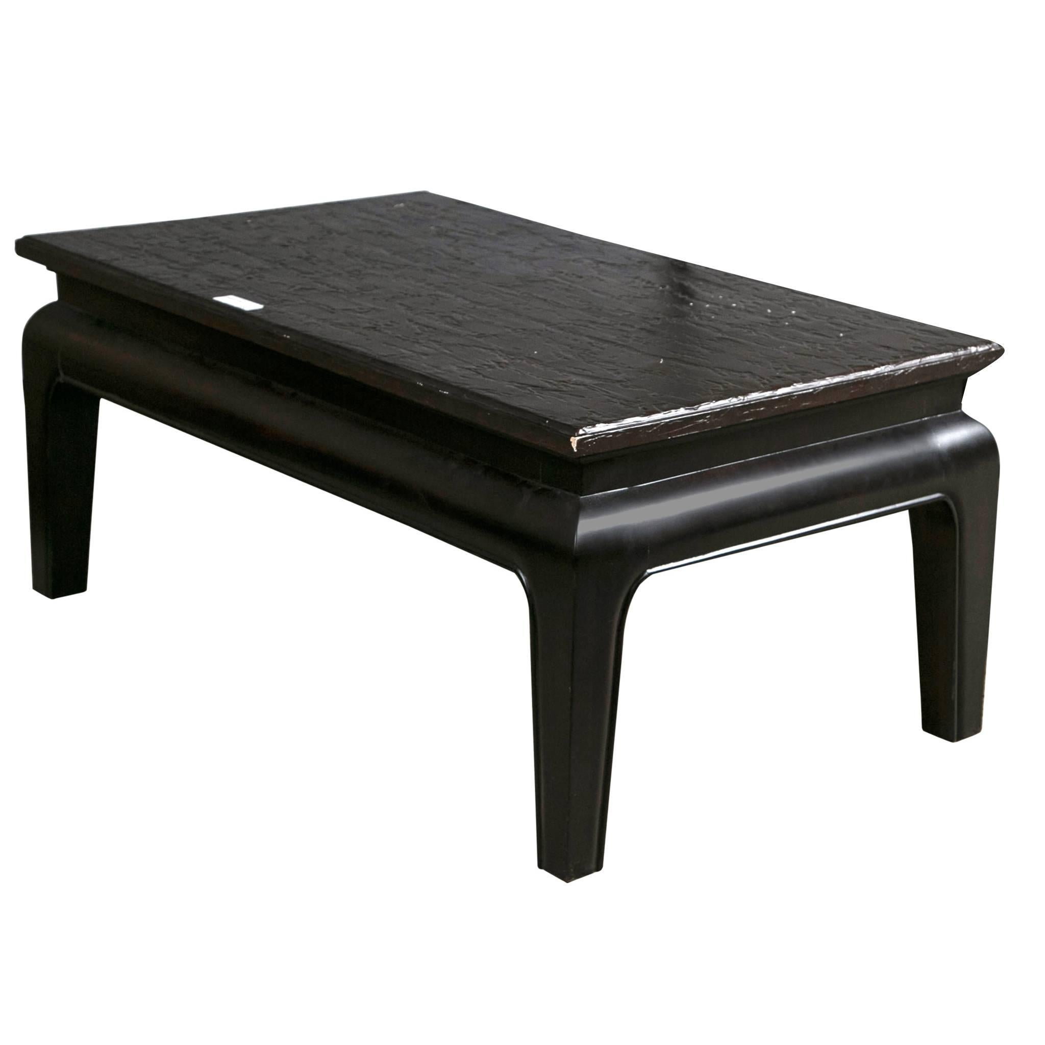  E J Victor for Jack Phillips William Beech Ebony Wood Coffee Or Cocktail Table