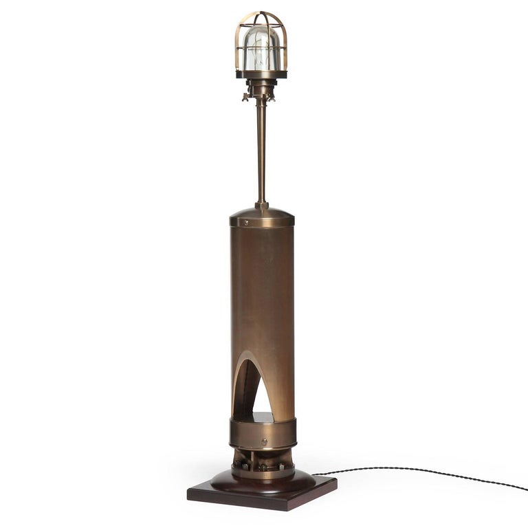 Bronze Industrial Floor Lamp For Sale at 1stDibs